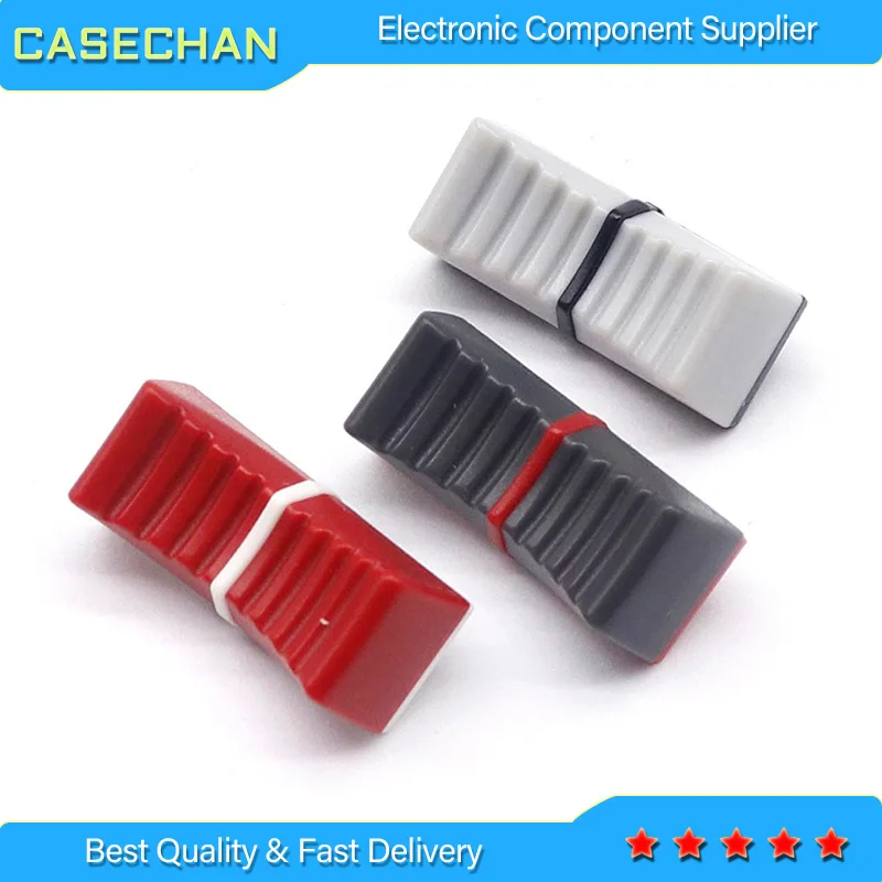 6Pcs Mixer Fader Cap Gambe Dell'Arco Pulsante/Potenziometro Scorrevole Dritto Manopola Fader Tappo In Plastica Per Yamaha Behringer Soundcraft