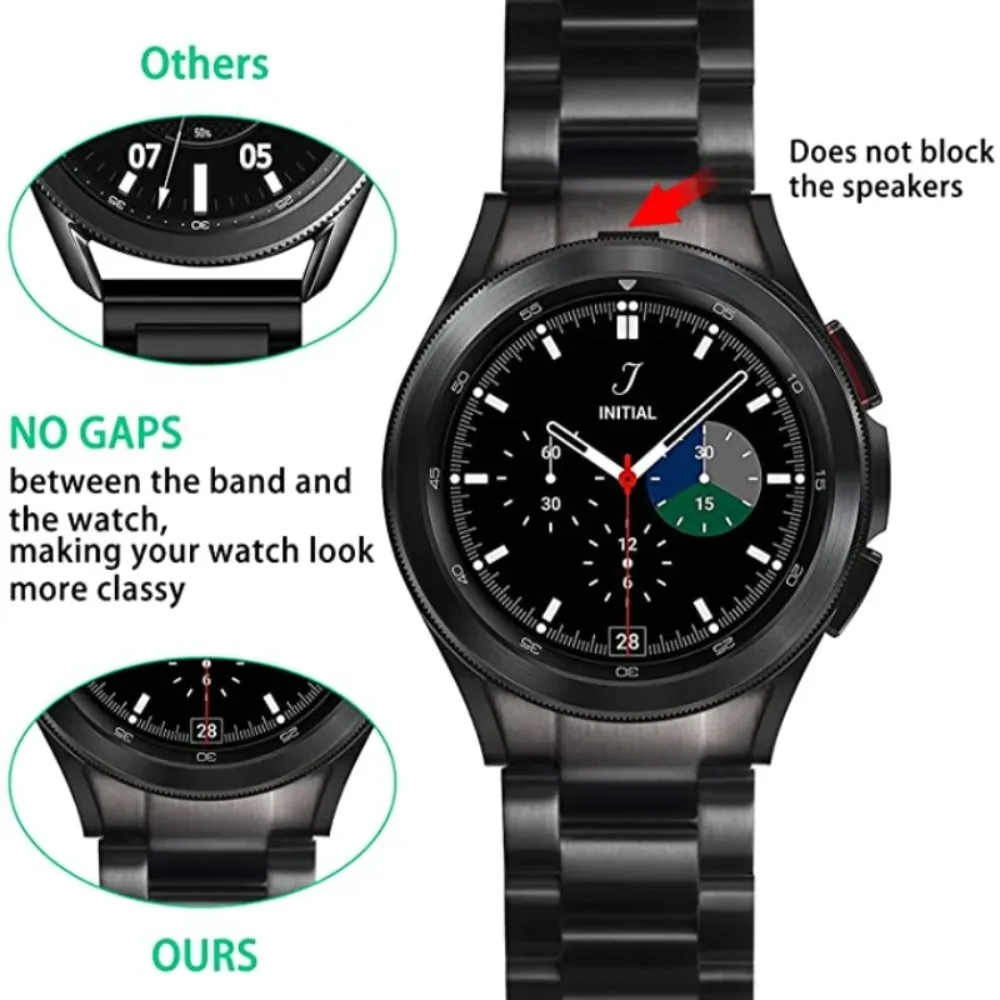 Stainless Steel No-Gap Metal Watch Strap Bracelet