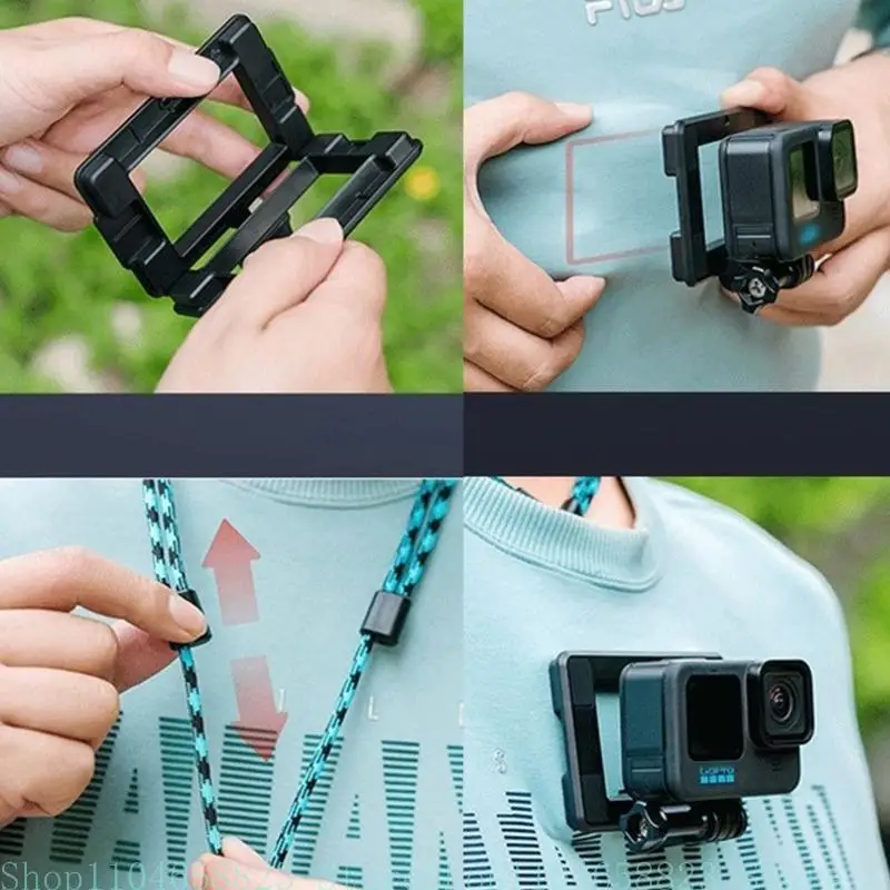 Action Camera Mount for 10 9 Quick Release Bracket Camera Bracket Adapter with Lanyard Accessories
