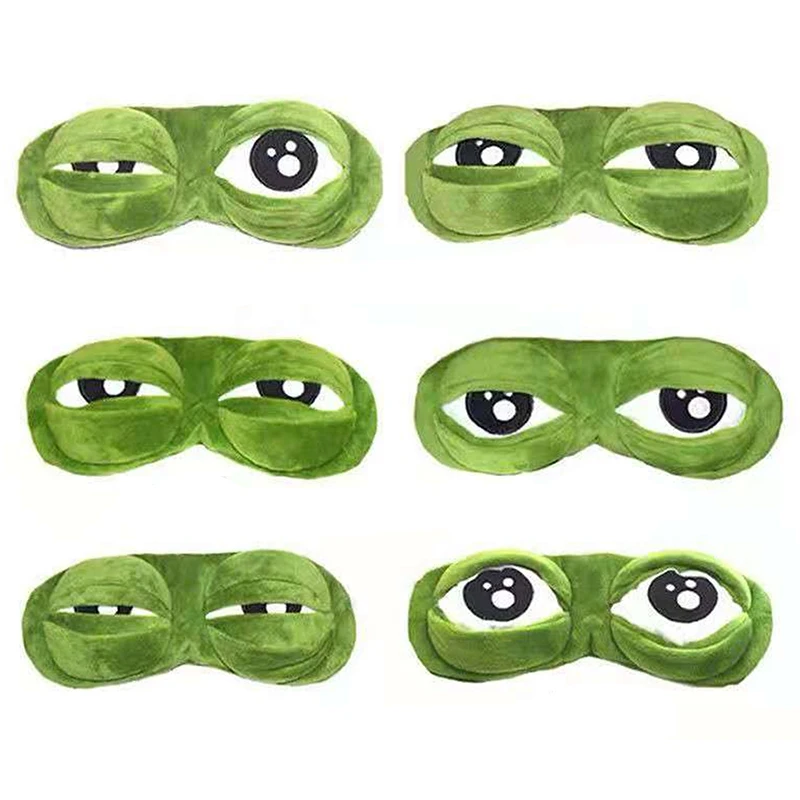 

3d Sad Frog Sleep Mask Rest Travel Relax Sleeping Aid Blindfold Cover Eye Patch