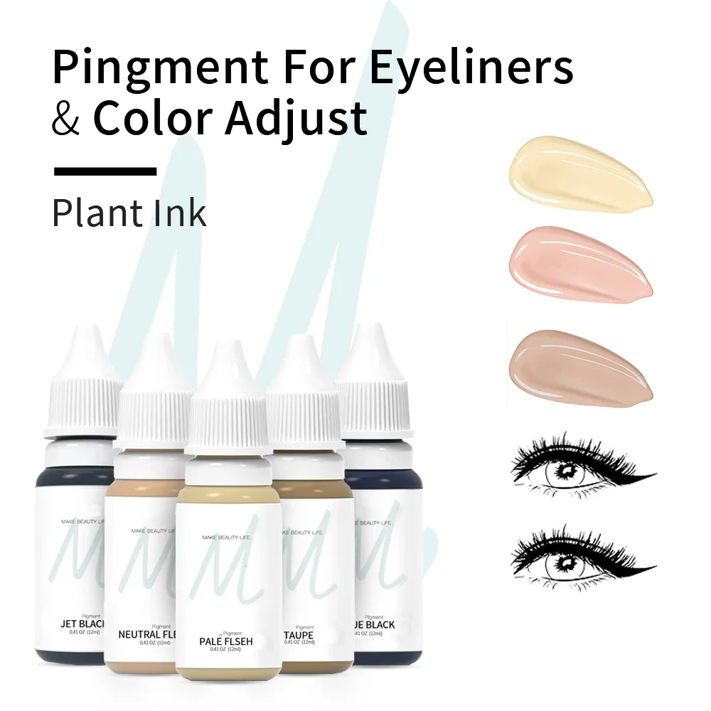 Mast Tattoo 0.41oz/12ml 5 Color SMP Ink Eyeliner Color Adjust Microblading Pigment Kit For Makeup Permanent Tattoo Supply Set