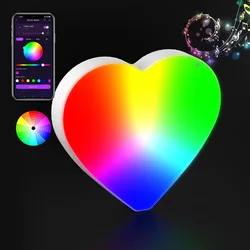Illuminated Glitter Alphabet LED Light with Color - Changing and Music Sync Features (Light Letter Heart)
