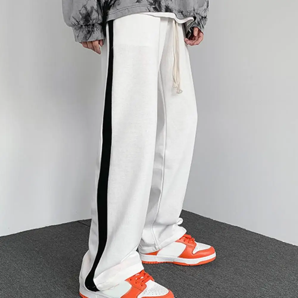 

Me Casual Pants Elastic Waist Pants Versatile Men's Casual Pants Stylish Color Matching Elastic Waist Deep for Spring/fall