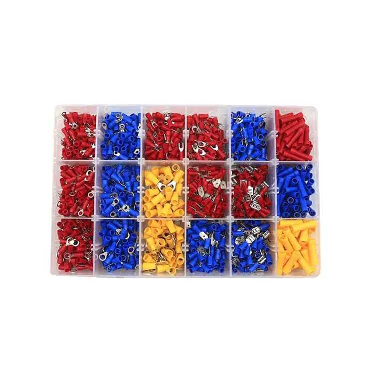 

1200/1400 Pcs Insulated Cable Connector,RV Butt Crimping Terminal, Ring Fork Kit Female and Male,auto Parts,with Pin Terminals