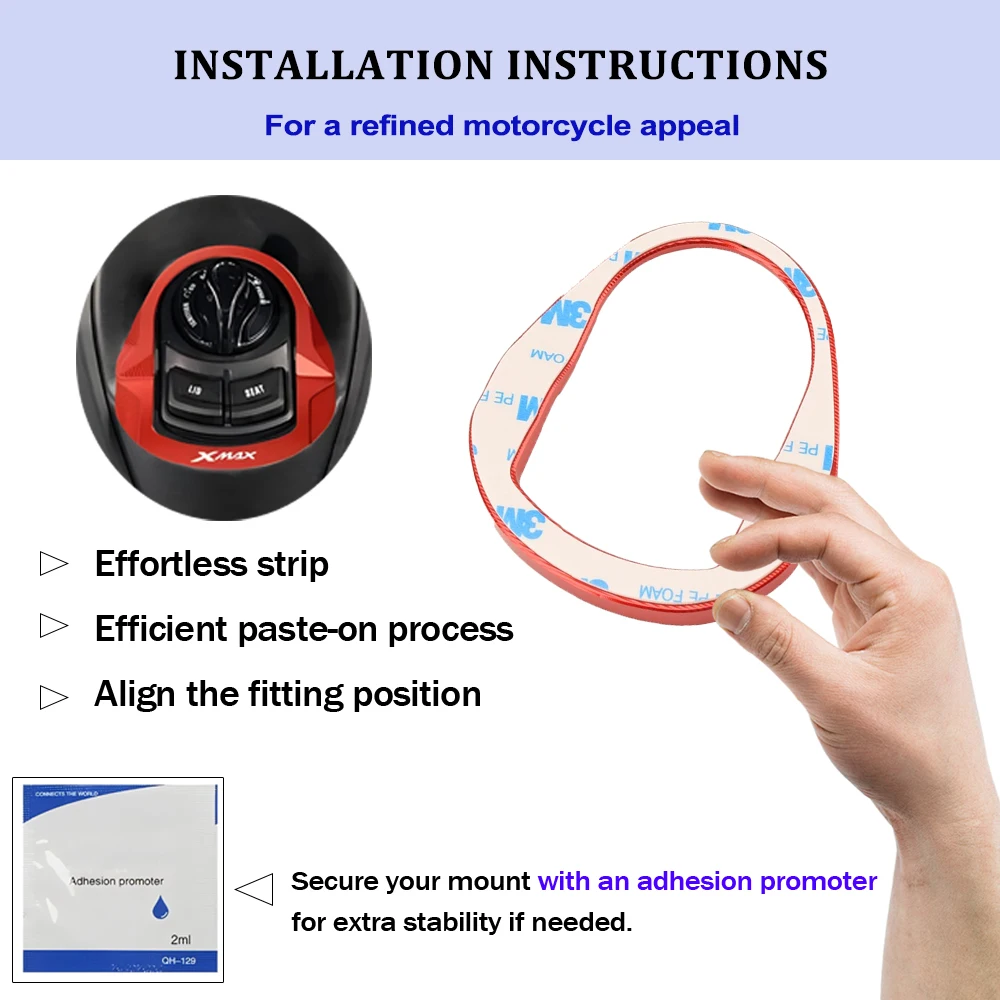 Motocycle Electric Door Lock Decorative Cover For Yamaha X-MAX 300 XMAX X MAX 300 Ignition Key Cap Decorative Kit motorcycle door lock cover