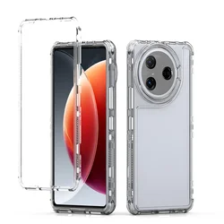 Hybrid Armor Shockproof Phone Case with Hard Plastic Frame and Transparent TPU Back Cover for Camon 30 Pro 5G CL8 (Clear)