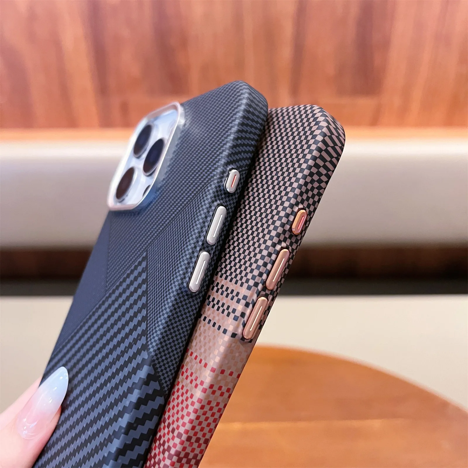 Carbon Fiber Magnetic Phone Case - Shockproof Slim Kevlar Protective Cover