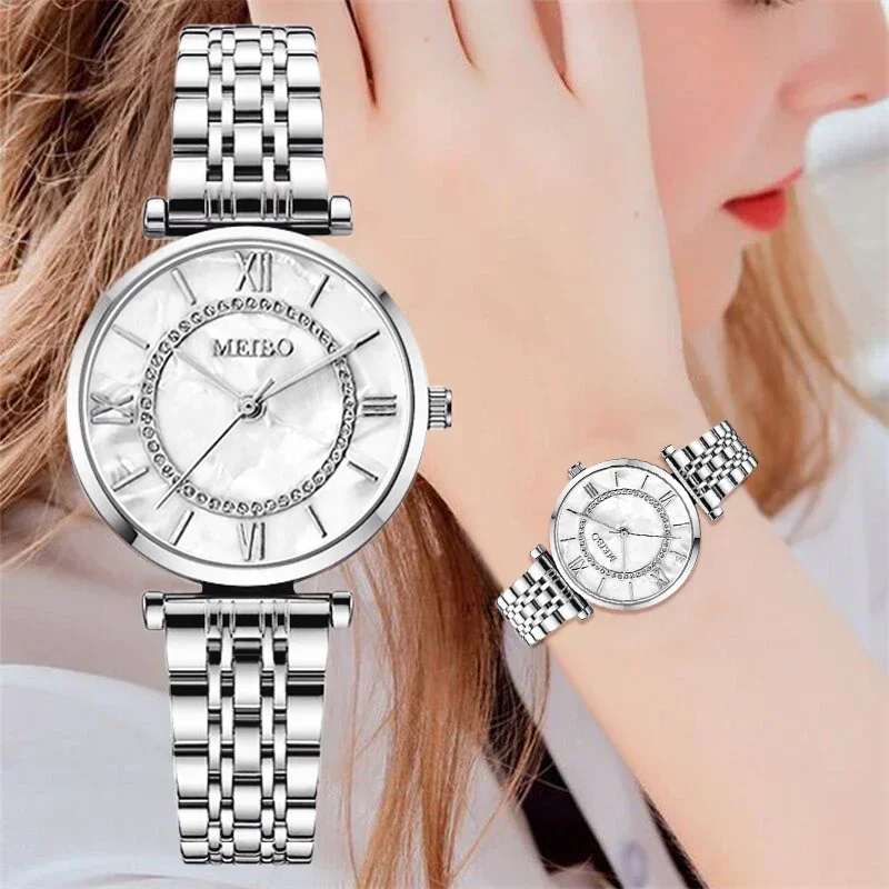 Womens Luxury Crystal Women Bracelet Watches Top Brand Fashion Diamond Ladies Quartz Watch Steel Female Wristwatch women watches