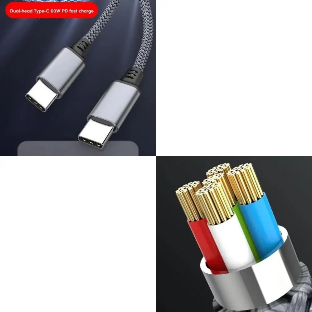 Type C To Type C Cable PD60W Fast Charger 1M 2M 3M 5M 8M Universal Extended USB C Charging Data Cable For Camera Laptop