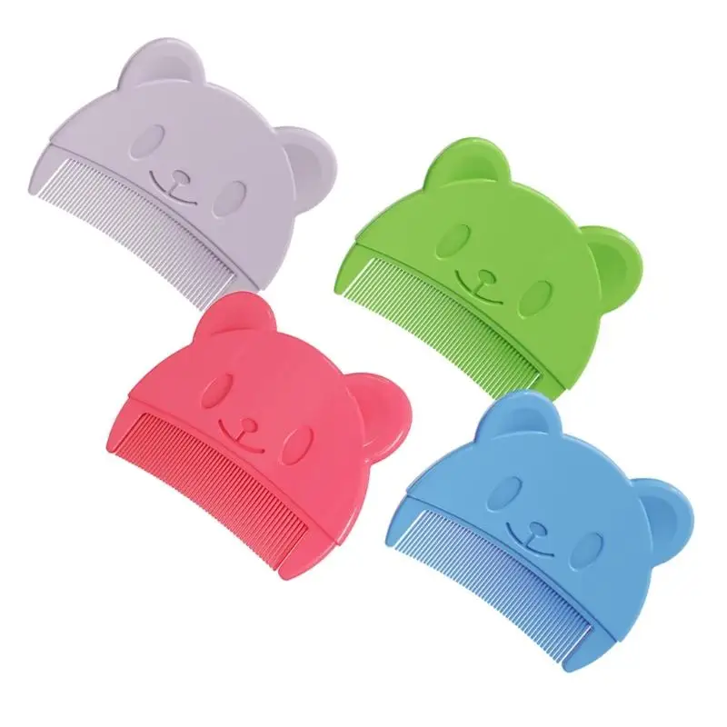 Infant Hair Comb Cartoon Bear Hair Combs Cradle Caps for Children Sensitive Skin