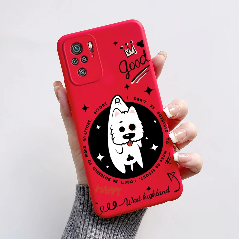 Adorable Panda & Dog Silicone Soft Cover for Xiaomi Redmi Note 10 Series