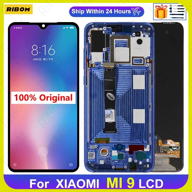 

ЖК-дисплей 6,39 дюйма для Xiaomi Mi 9, сенсорный экран с дигитайзером в сборе для Xiaomi MI9 LCD M1902F1G, оригинал