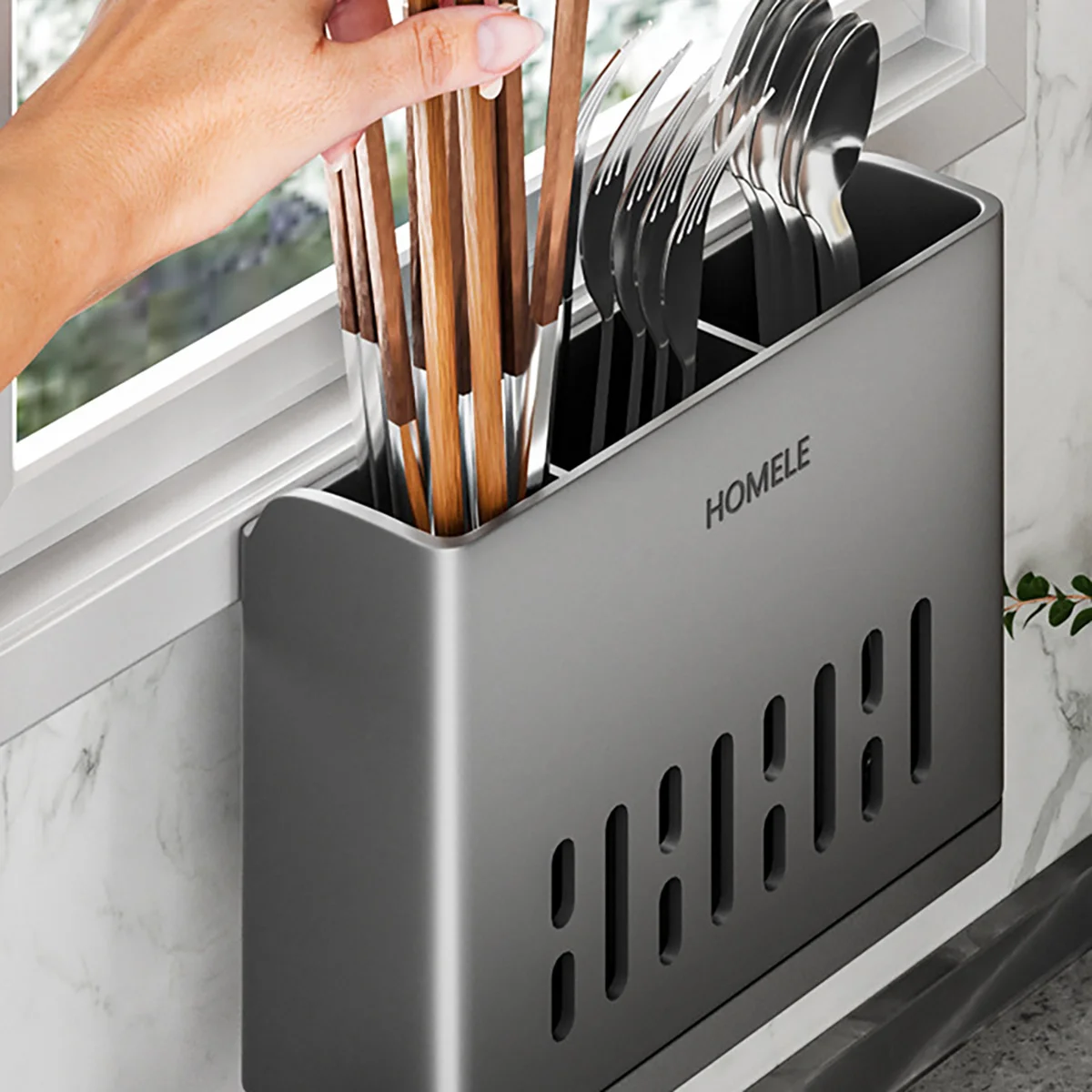 Flatware Organizer Multifunctional Cutlery Storage Rack