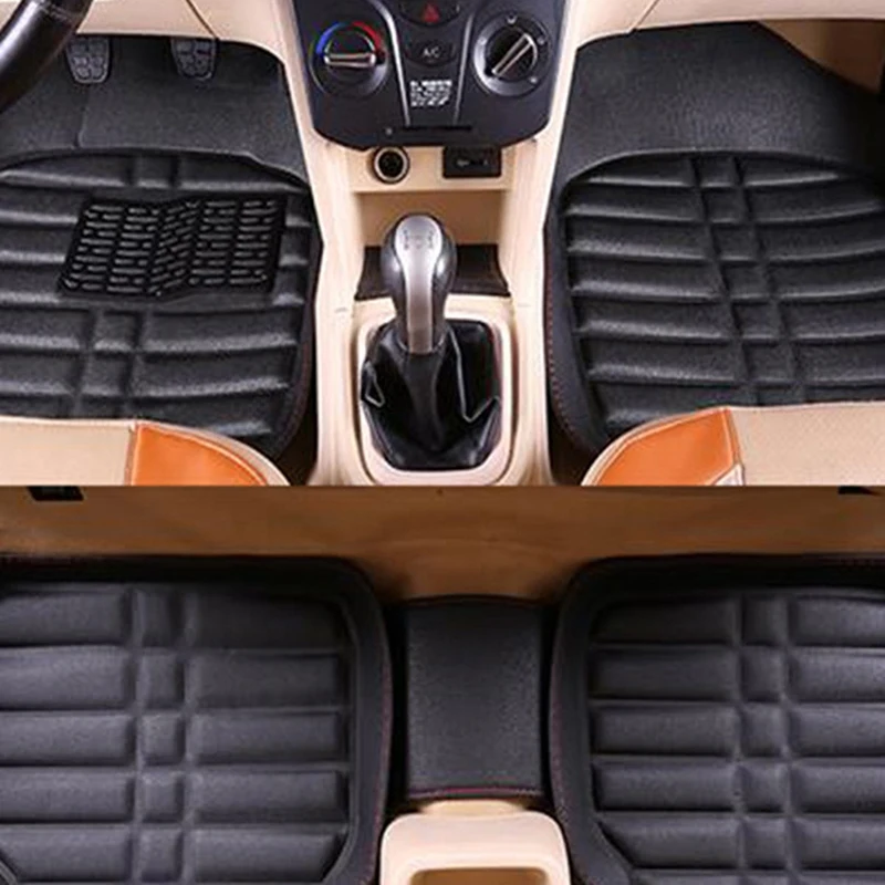 MODAUTO Europe S.L. Tapis de sol en caoutchouc de jeu de voiture universel,  tapis adaptable, accessoires de voiture 4 éléments noirs, bleus, argentés.  Anti-ALD imitation métal. Tapis découpés - AliExpress