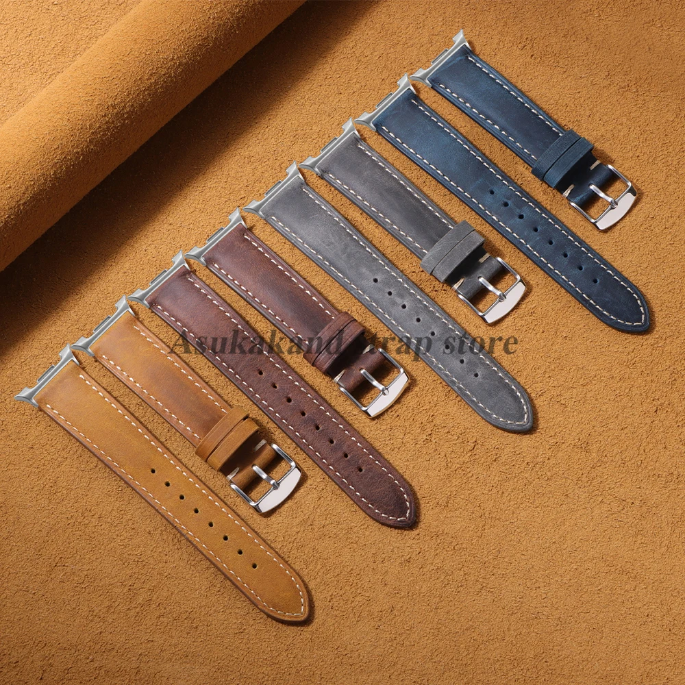 Retro Leather Cowhide Watch Strap Men's Bracelet