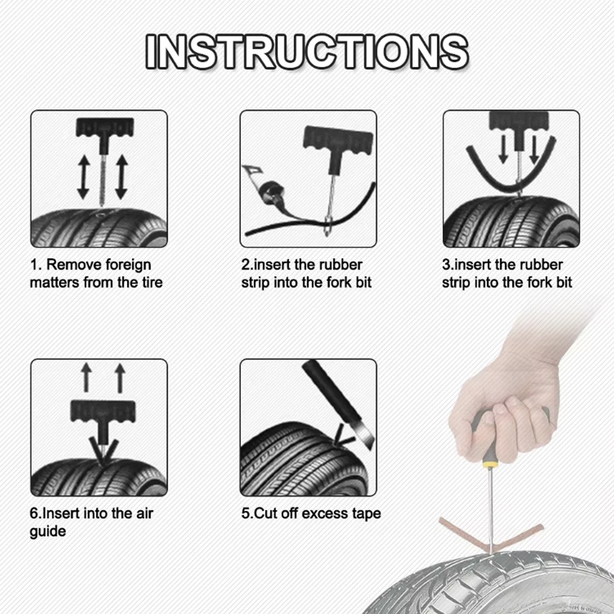 10/20/50Pcs Tire Repair Strips 5