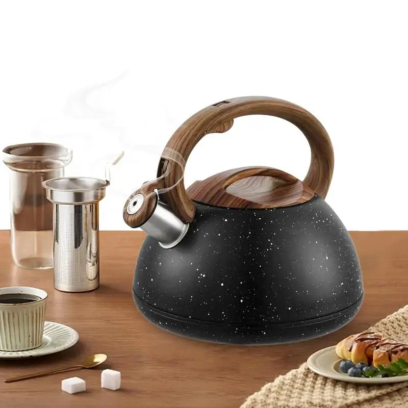 

Stainless Steel Whistling Tea Kettle 3L Whistle Kettle Thickened Gas Induction Cooker Universal Kettle For Electric Stove