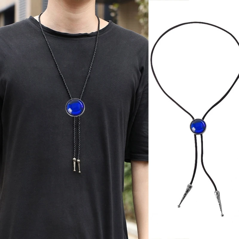 

Blingbling Bolo Tie Crystal Lariat Neckchain Cool Jewelry for Girls Winter Outfit Clavicle Chain Necklace Girls