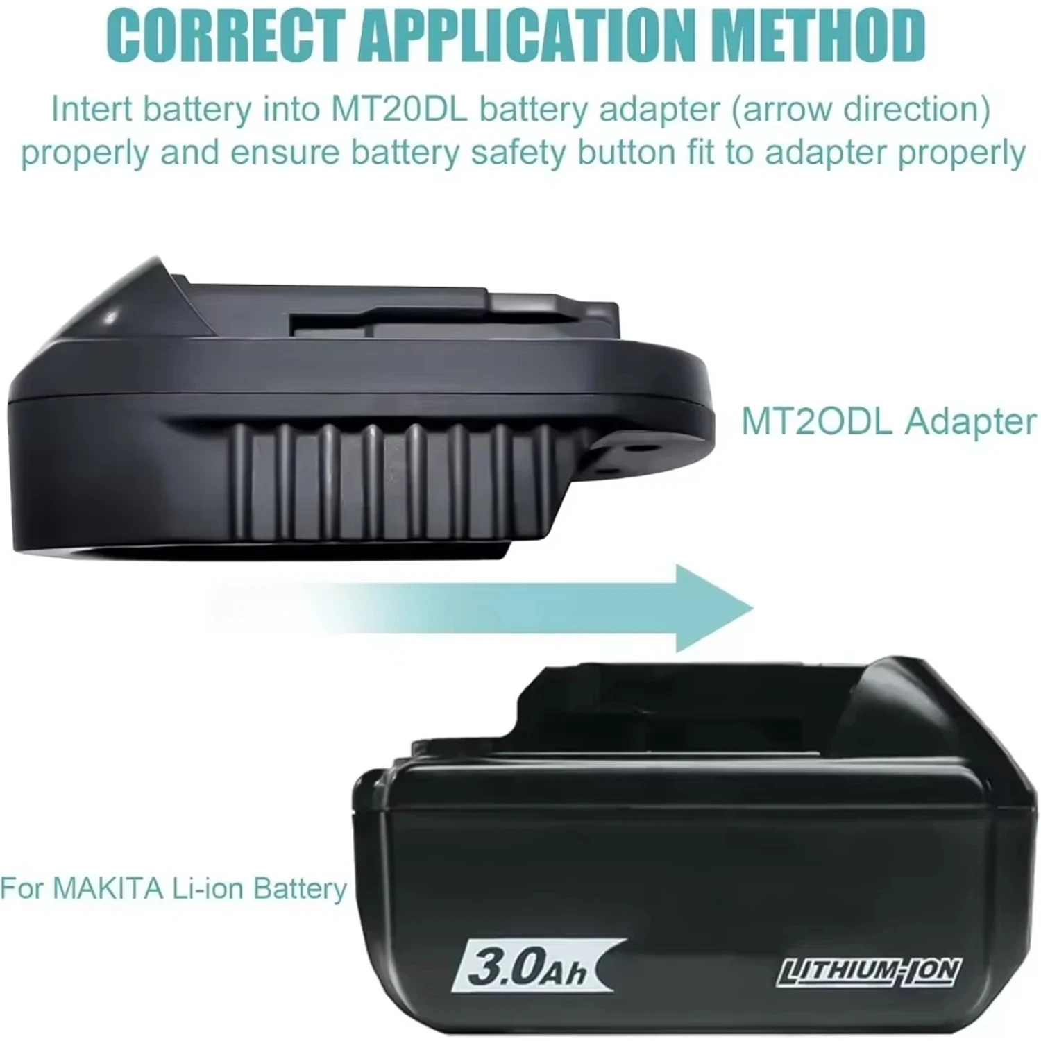 Battery Adapter MT20DL Converter for Makita 18V Li-ion Battery to Dewalt 18V/20V