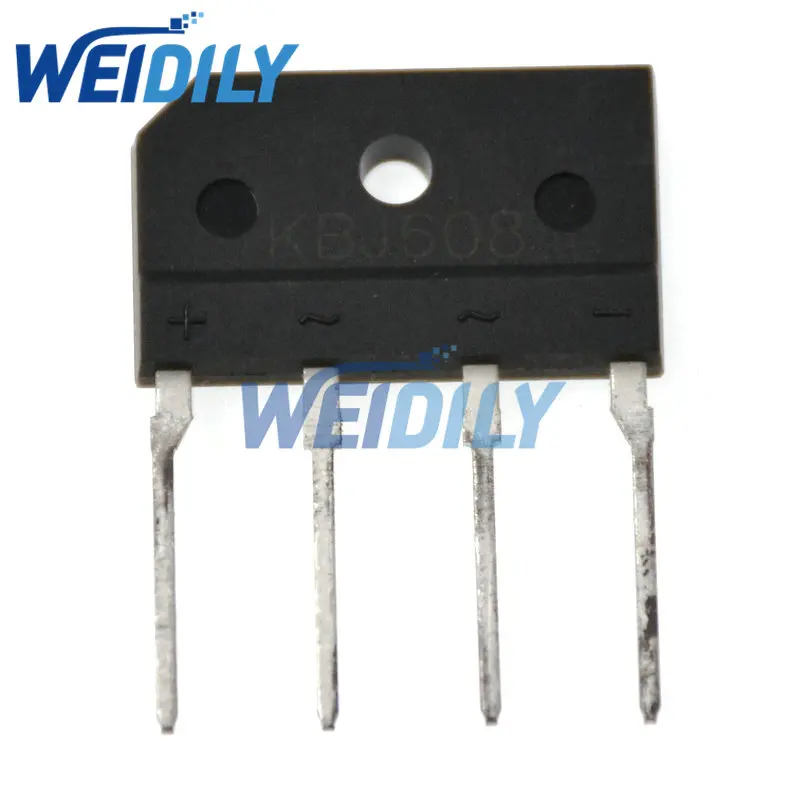 5PCS KBJ608G KBJ608 Kbj608 kbj608g 6A 800V Bridge Rectifier diode bridge rectifier rectifier diodes electrical rectifier diodes