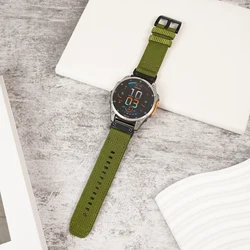 Stylish Nylon Canvas Strap with Adjustable Connector in Various Sizes - 26mm (Green)