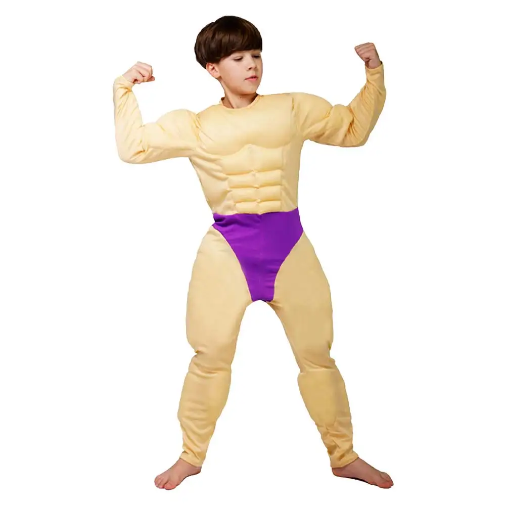 Muscular Man Cosplay Role Play Child Adult Clothing Funny Body Builder Costume Men Boys Roleplay Fantasia Outfits