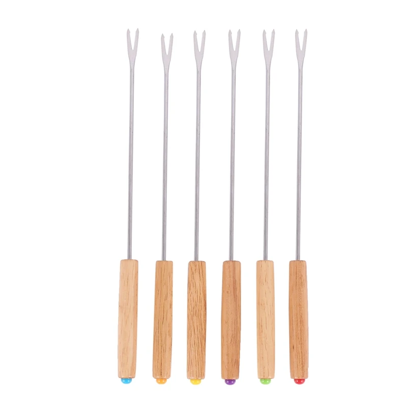 

Stainless Steel Chocolate Fork Hot Pot Forks Cheese Fruit Dessert Fork Fondue Melting Skewer Kitchen Tools