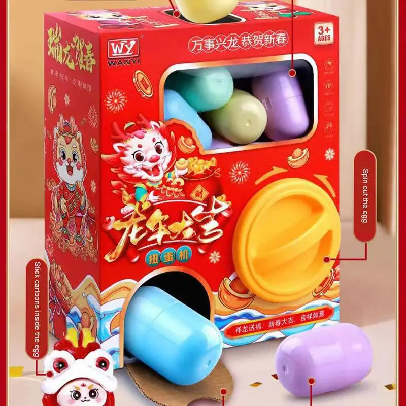 New Year Prizes Toy Claw Machine Dragon Toy Machine Funny Creative Interesting New Year Egg Machine With Trendy Stuff For Kids 3