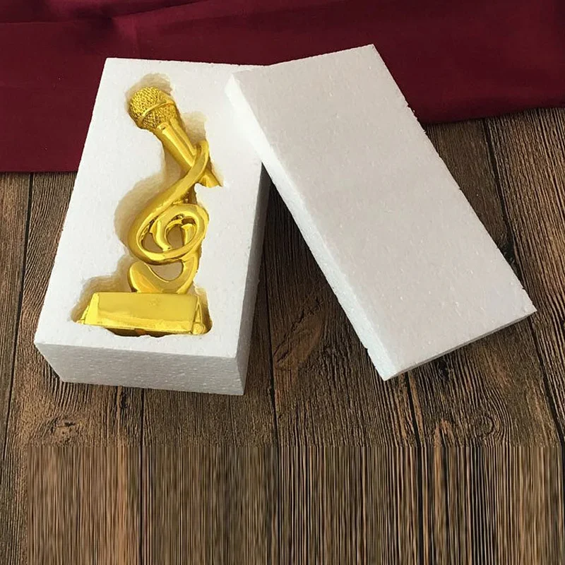Customized Gold, Silver, Bronze Microphone Resin Trophy, Good Voice, Music Awards Cup, Singing Competition, Home Decoration, 1Pc
