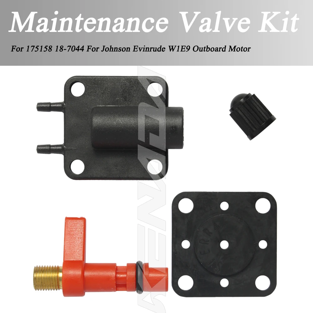 

For 175158 18-7044 For Johnson Evinrude W1E9 Outboard Motor Primer Solenoid Service Maintenance Valve Kit