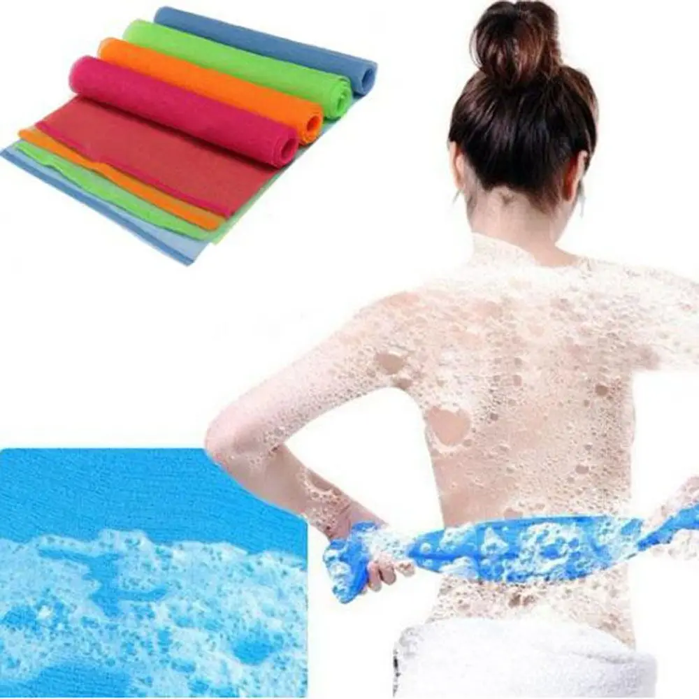 Sponge Towel Body Washing Clean Body Exfoliate Puff Nylon Wash Cloth Scrubbing Towel Mesh Bath Shower Bath Towel
