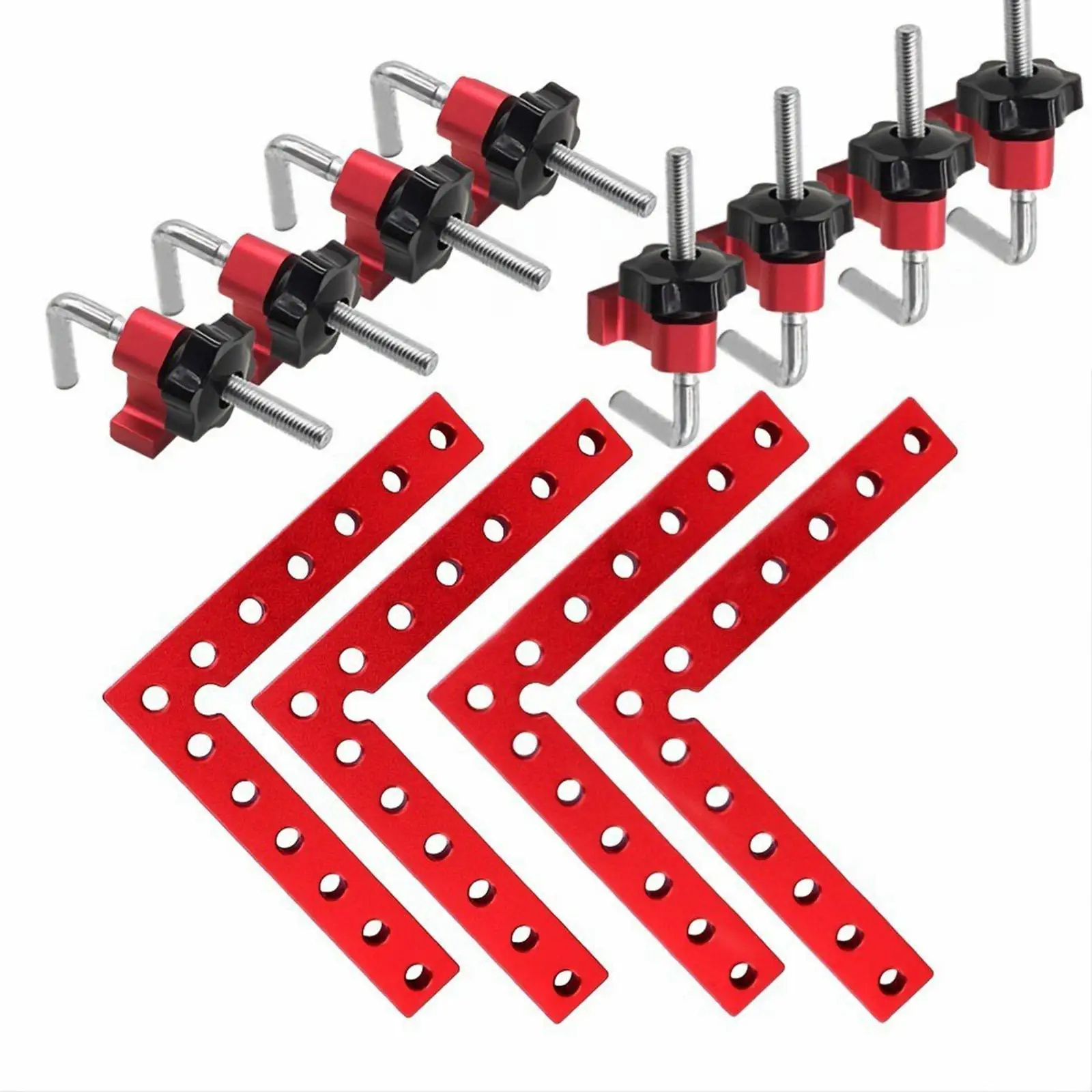 4 Pieces 90 Degree Clamps Easily Install Aluminum Alloy Professional Portable Corner Clamps Woodworking Block for Picture Frame 4 Pieces 90 Degree Clamps Easily Install Aluminum Alloy Professional Portable Corner Clamps Woodworking Block for Picture Frame