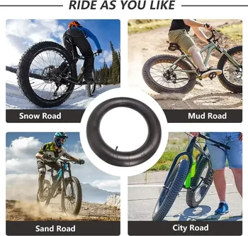 Camera d'Aria Kenda 20x4.0 Heavy Duty, Confezione da 2, Opzione per Bici Fat Bike da Neve, Sabbia e Tutti i Terreni, Compatibile con Pneumatici 20x3.5-4.0
