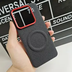 Luxury PU Magnetic Wireless Charging Protective Back Cover Case for Mi 15 Ultra (Black)