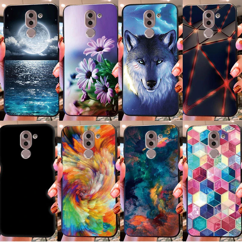 Funda de silicona suave para Huawei GR5 cubierta de TPU GR5 2017, cubierta de pintura de dibujos animados para Huawei Honor 6X, color negro|Fundas antigolpes para teléfono| - AliExpress