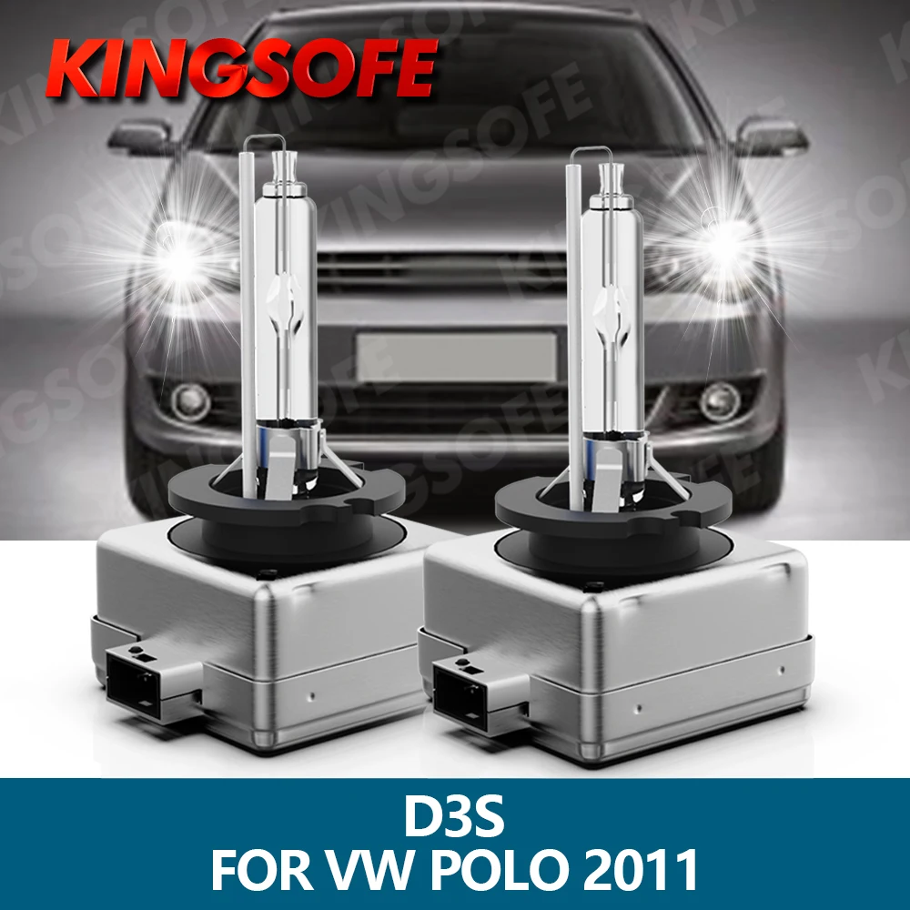 

KINGSOFE Car Bulb For Volkswagen VW POLO 2011 Auto Lights 2Pcs D3S Xenon HID 12V 35W Headlights 6000K White Hight Low Beam