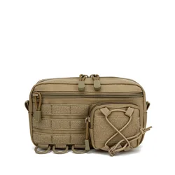 Tactical EDC Utility Pouch - Durable Outdoor Waist Pack and Organizer Bag (Khaki)