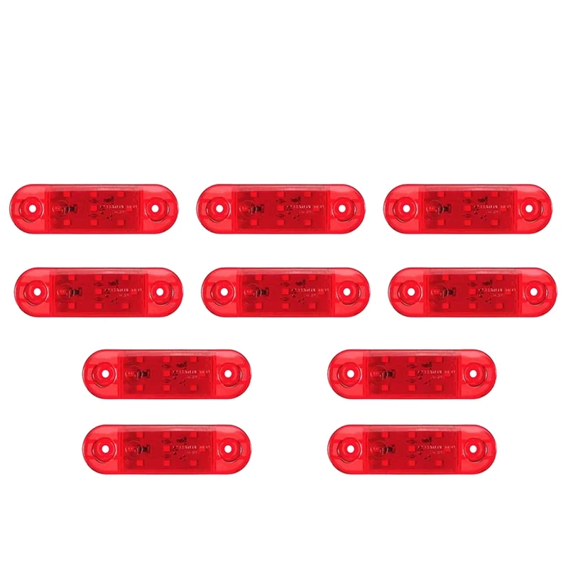 

10Pcs 12V-24V 9 LED Car Truck Side Marker Light Lamp Tail Light Signal Indicator Warning for Trailer Caravan Lorry Van