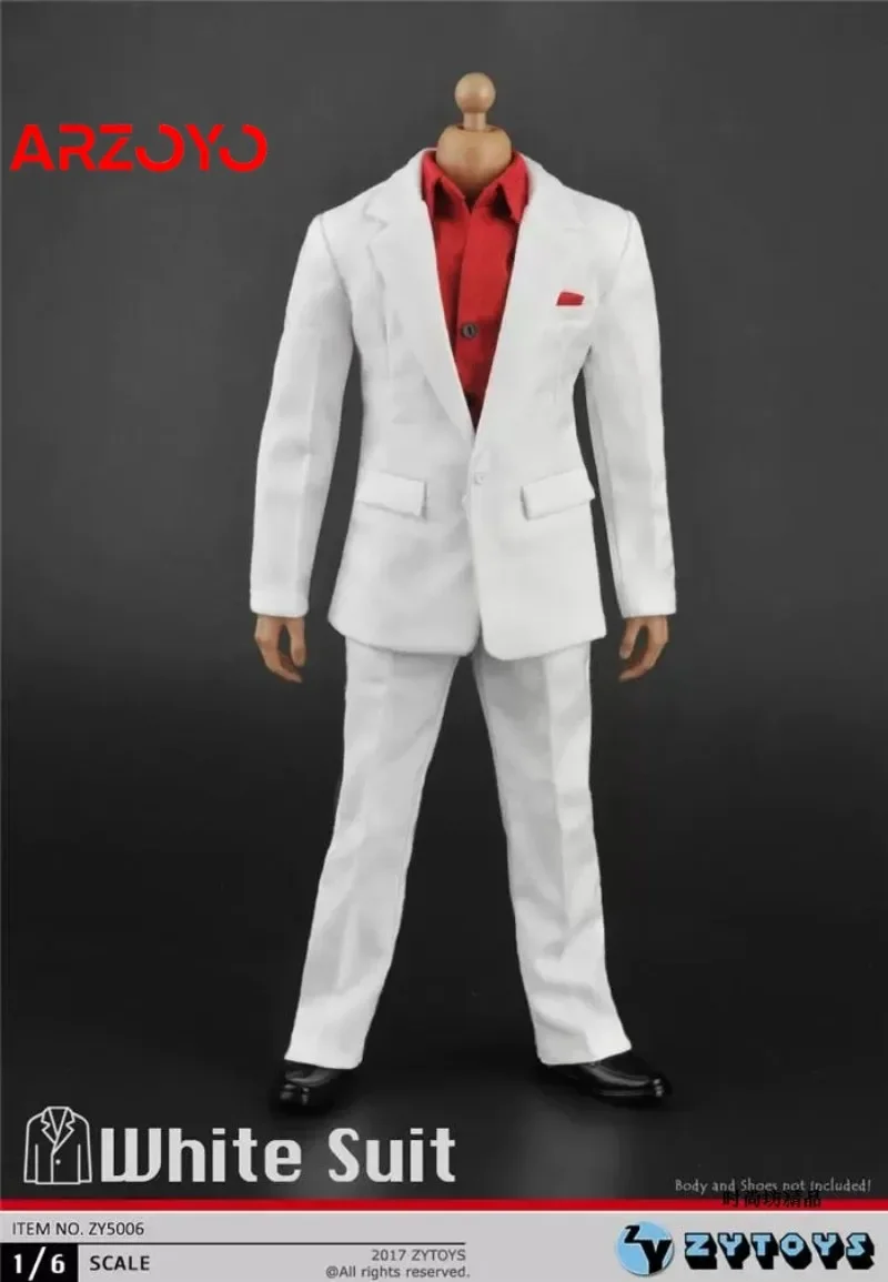 Zytoys-アクションフィギュア用の男性スーツ、1/6スケール、洋風