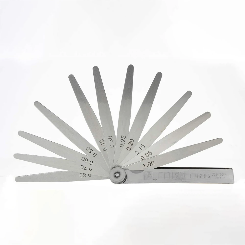 1pc Metric Feeler Gauge 17 Blades 0.02 1.00mm Measurements Tools
