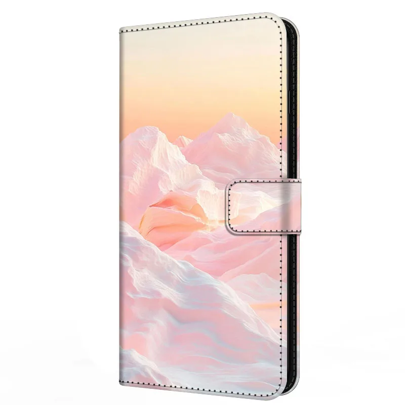 Magnetic Pink Leather Wallet Case - Book Style Flip Cover