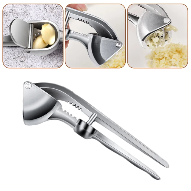 Garlic Press Crusher Squeezer Masher Stainless Steel Rocker Peeler