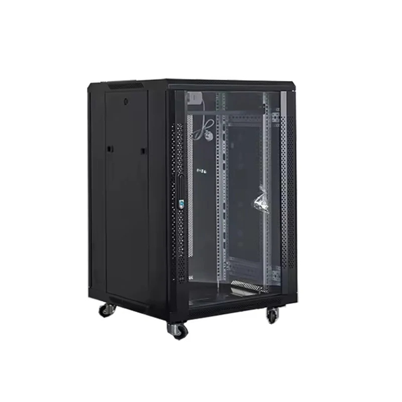 Серверная стойка 15U 600*800, индивидуальный 19-дюймовый корпус сетевого центра обработки данных, сетевая стойка из закаленного стекла, шкаф 12u 14U 16U 18U