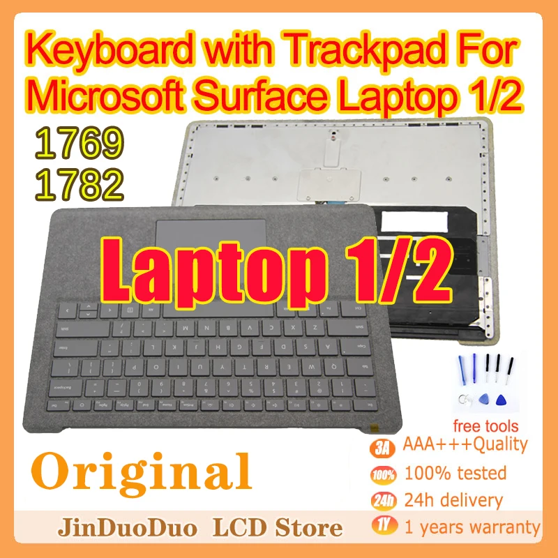 Topcase Originale Da 13.5 "Per Microsoft Surface Laptop 1 2 1782 1769 Topcase Assembly Per Tastiera Microsoft Con Trackpad Completo