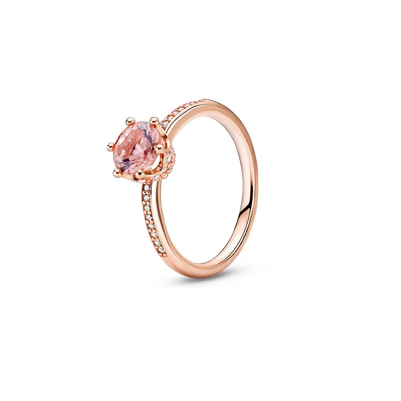 925 sterling silver classic square heart-shaped round ring gold Zircon stylish glamour lady jewelry birthday gift finger ring ring set gold color ring gold color rings