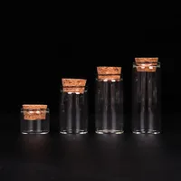 1X 5ml-14ml Mini Test Tube Glass Bottles with Cork Stopper Spice Sand Liquid Food Bottles Container Jars Vial DIY Craft Gift 1