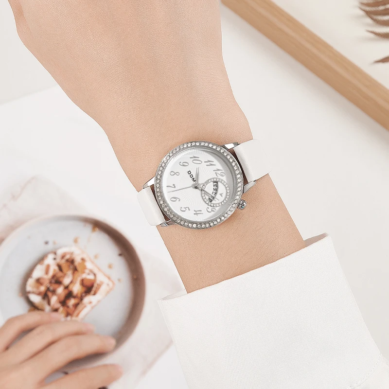 DOM Ladies Small Dial Watch Simple Fashion Women's Watch Thin belt quartz women's waterproof watch clock