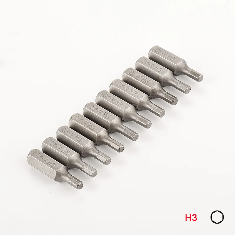 H3/3 Mm Sechskant-Bit-Set – 10 Stück, 5/16 Zoll Schaft, 80 Mm Länge, Aus S2-Stahl, Für Schlagschrauber & Akkuschrauber