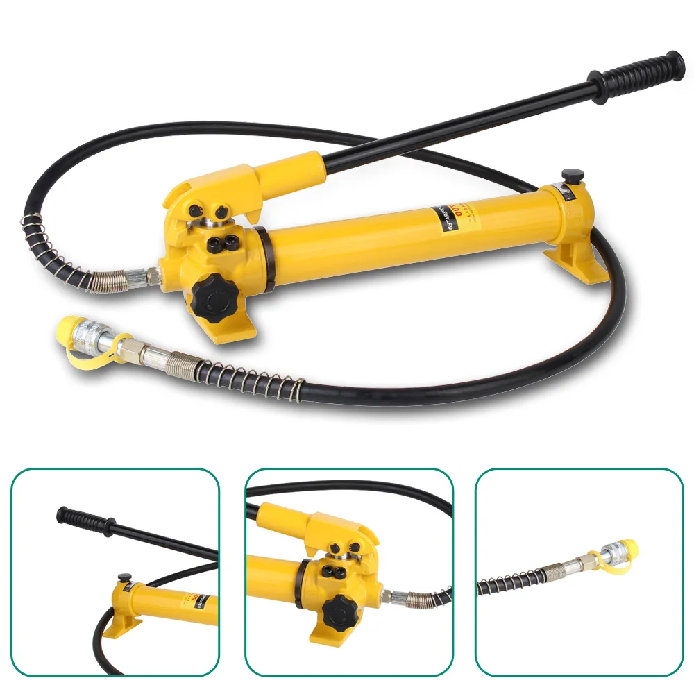 CP-700 Hydraulic Manual Pump, 10000PSI Lightweight Hydraulic Hand Pump for 10 Ton Hydraulic Ram Cylinders 4