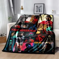 The Weeknd Plush Flannel Blanket Manta for The Singer The Weeknd Soft Throw Blanket for Sofa Cover Bedspread Office 1
